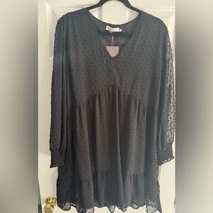 Elegant Black Long Sleeve Dress